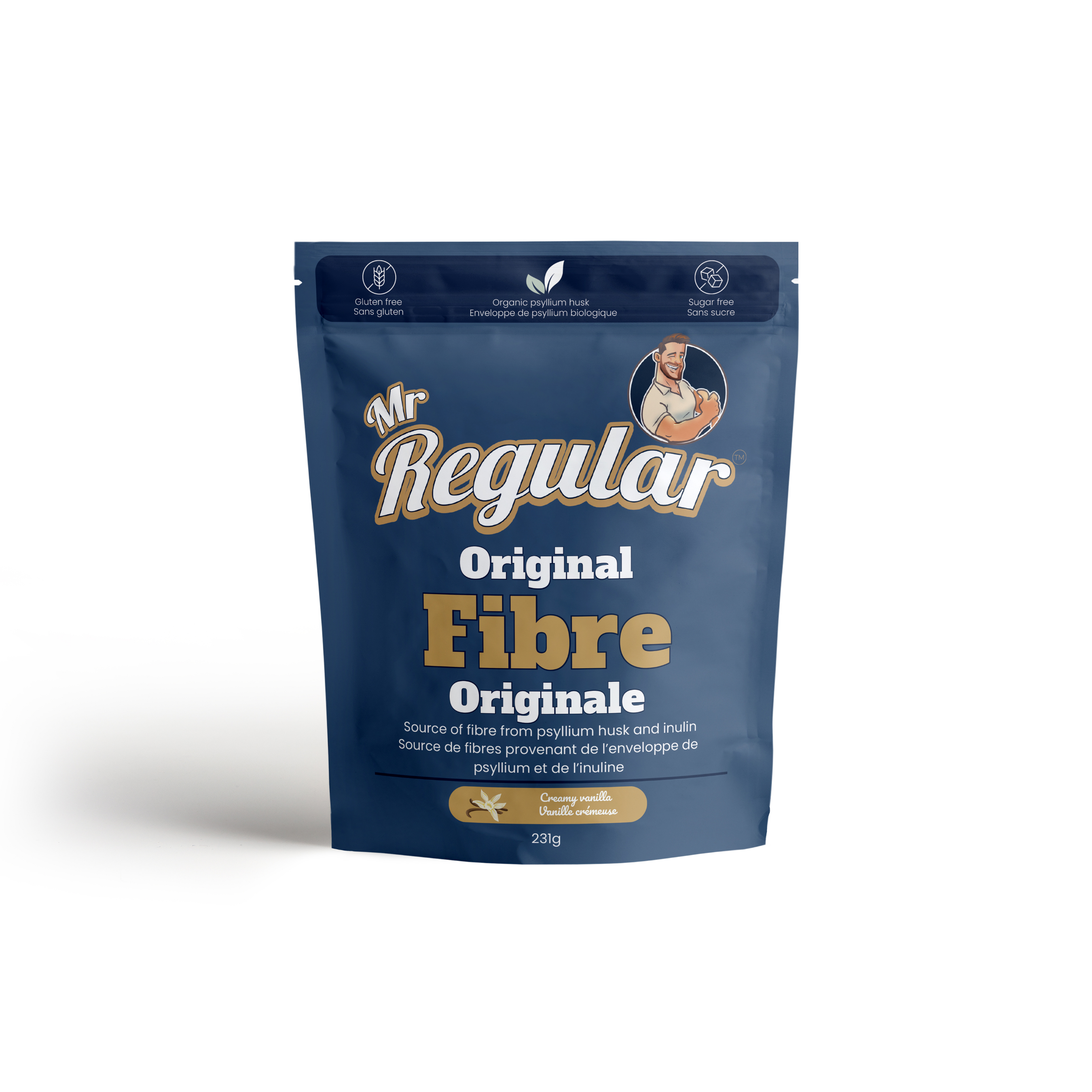 Mr. Regular™ Original Fibre, Creamy vanilla. For daily regularity