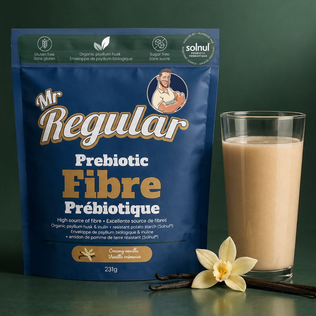 Mr. Regular Prebiotic fibre supplement powder creamy vanilla Canada