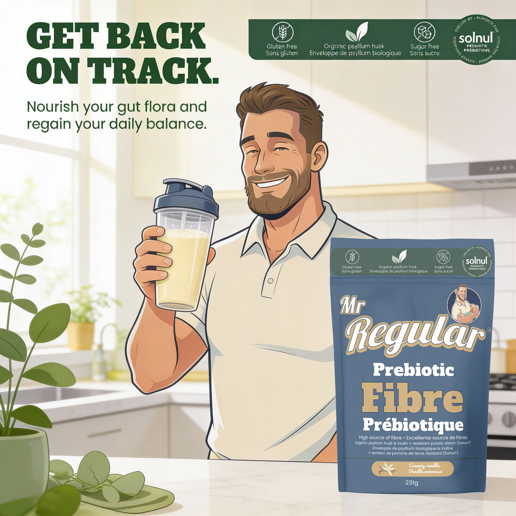 Mr. Regular Prebiotic fibre supplement powder creamy vanilla Canada