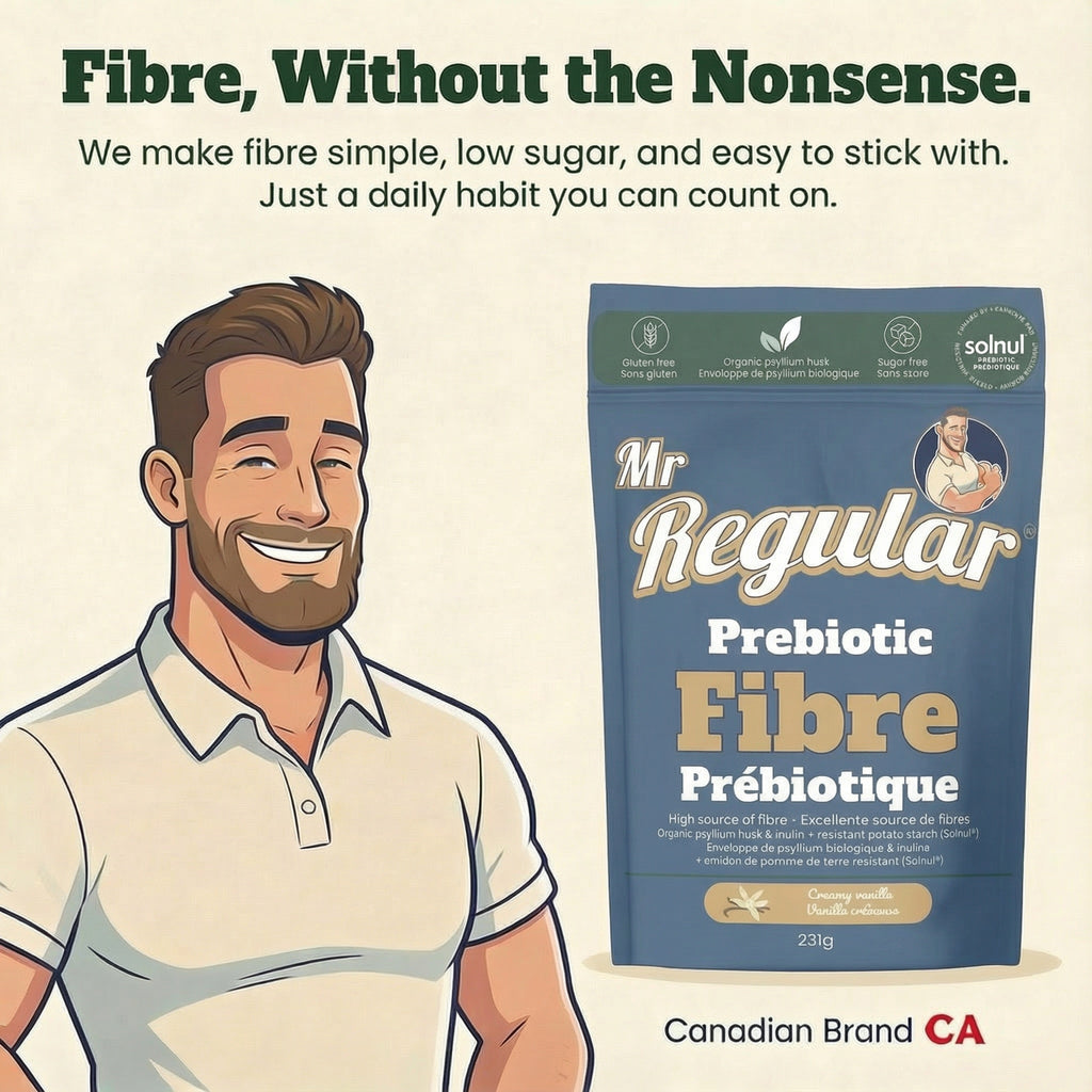Mr. Regular Prebiotic fibre supplement powder creamy vanilla Canada